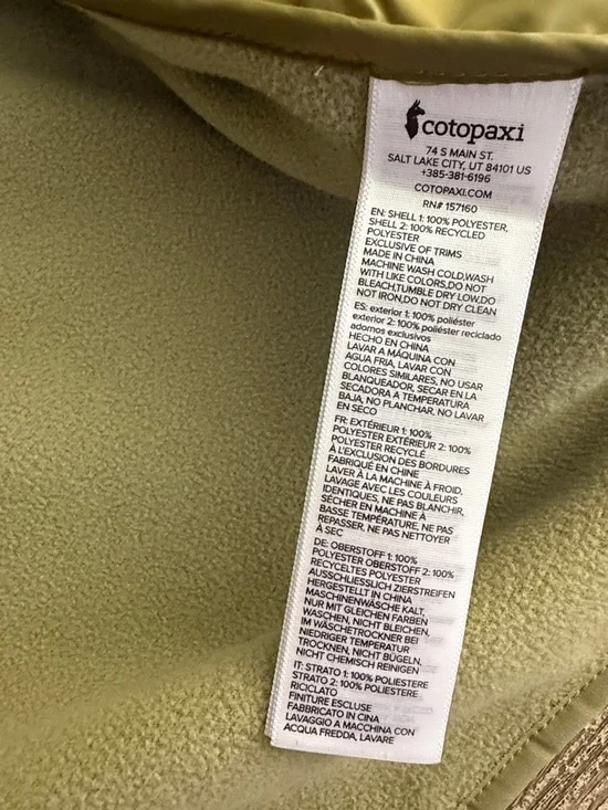 NWT Cotopaxi Trico Hybrid Hooded Jacket in color Seed (greens) - Picture 8 of 9